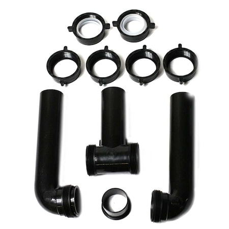 Thrifco Plumbing 1-1/2 Inch ABS C.O Waste Assembly with Nuts & Washers 4402177